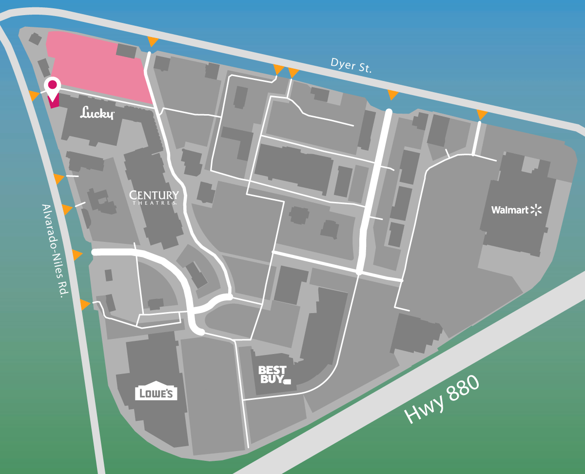 Parking map of Union Landing Dental Center.