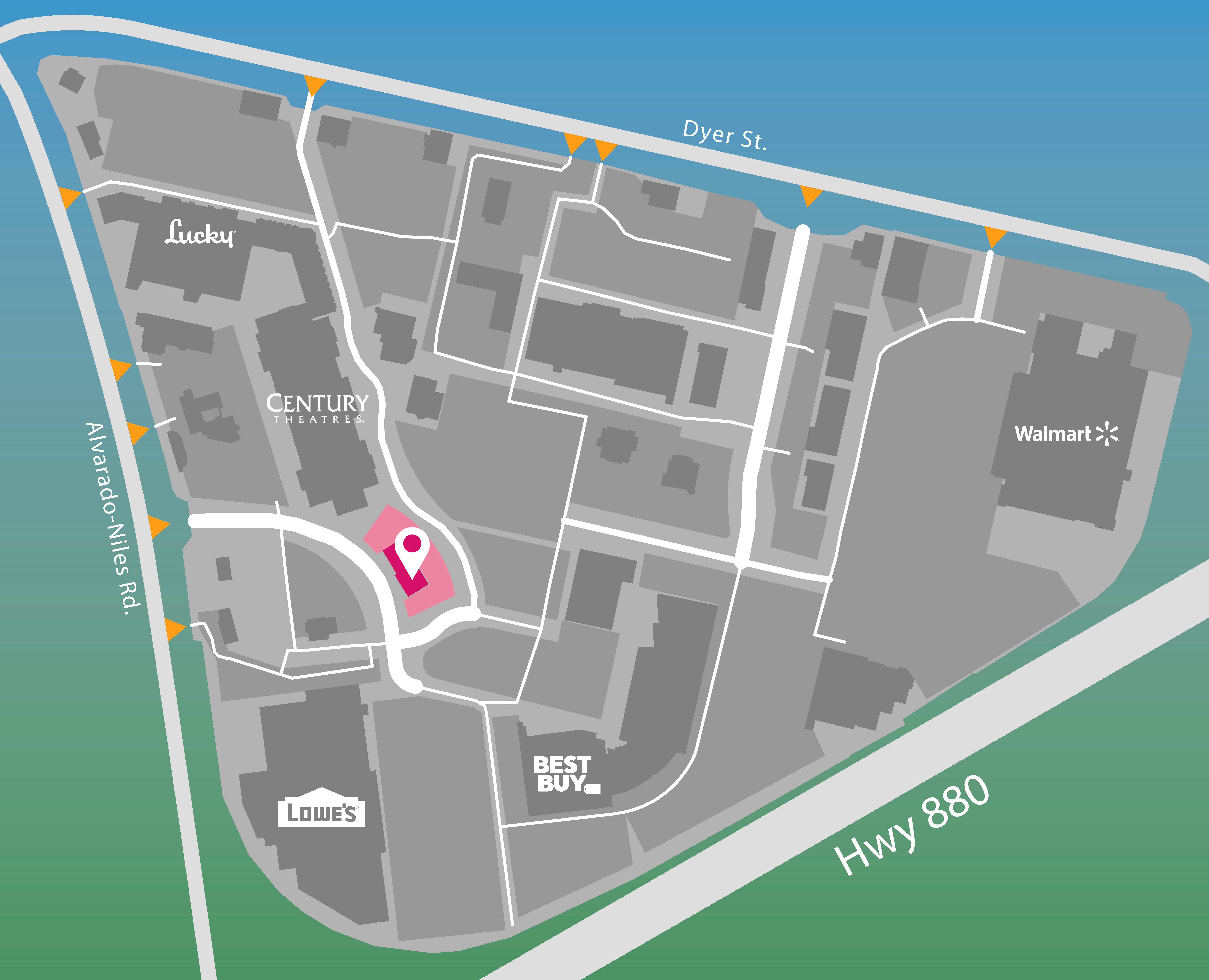 Parking map of Chase Bank.