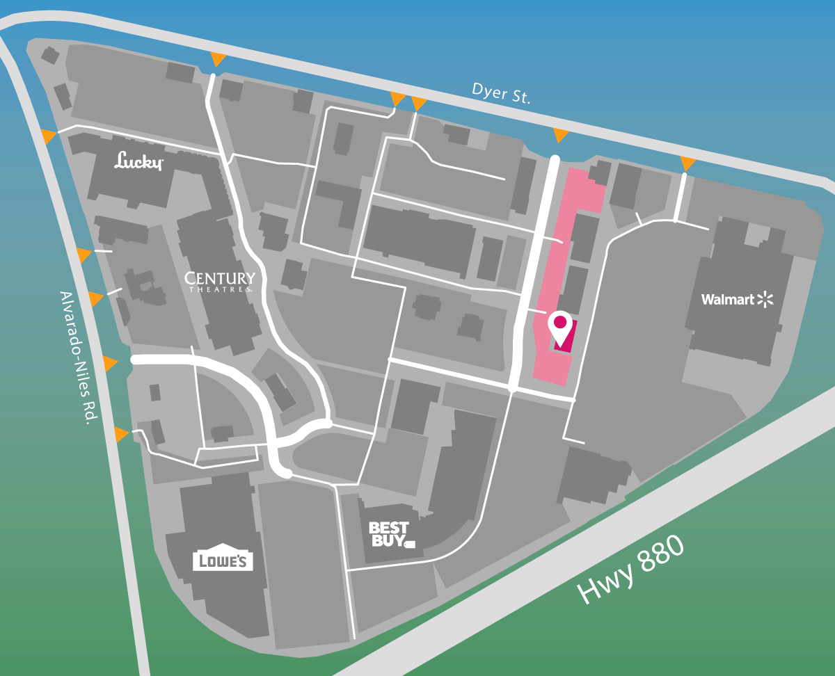 Parking map for Anderson Bakery.