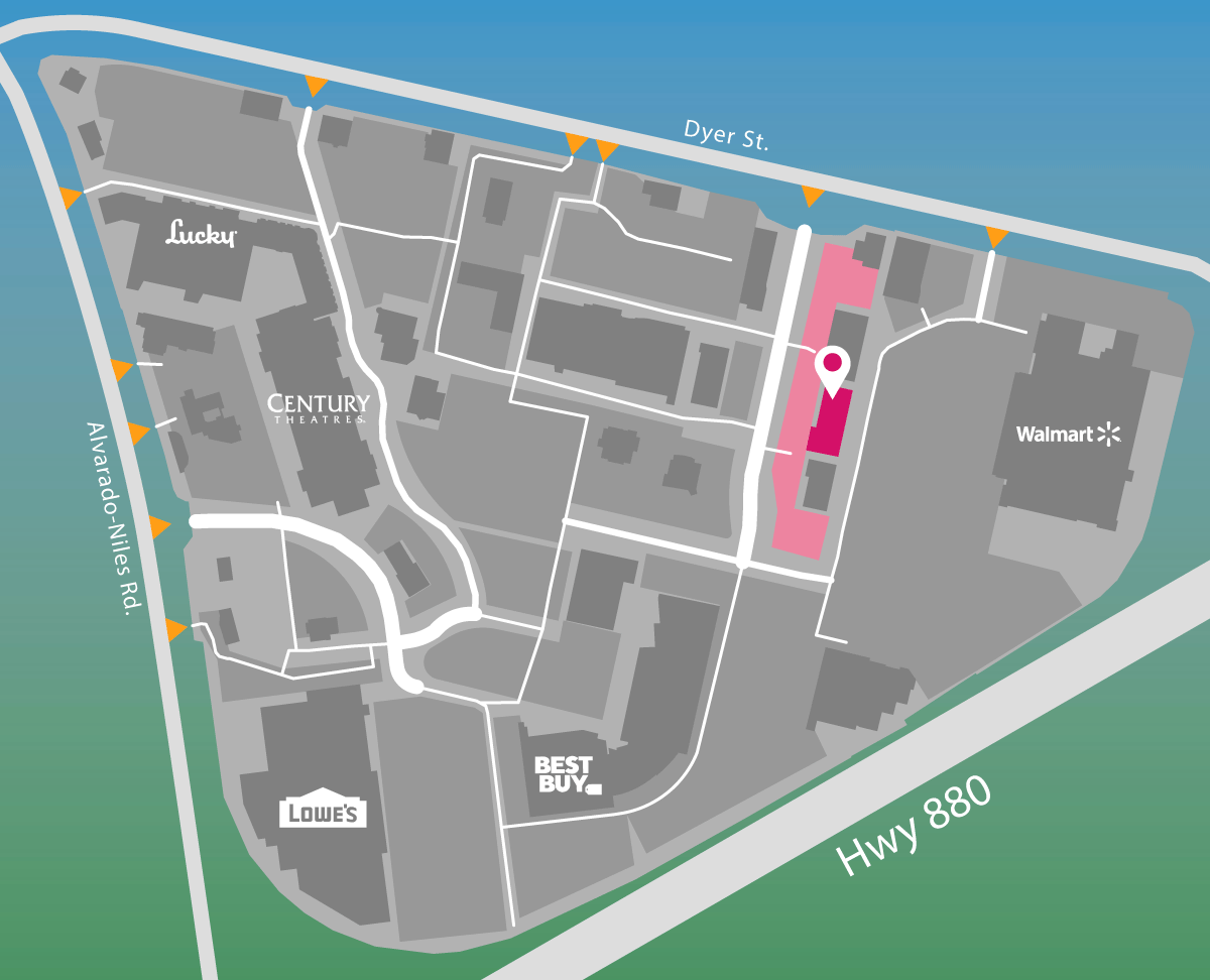 Parking map for Gerry's Grill.