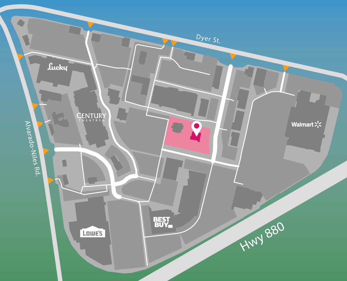 Parking map for Chevy's Fresh Mex.
