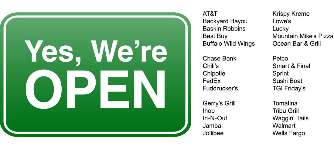 yes we are open sign